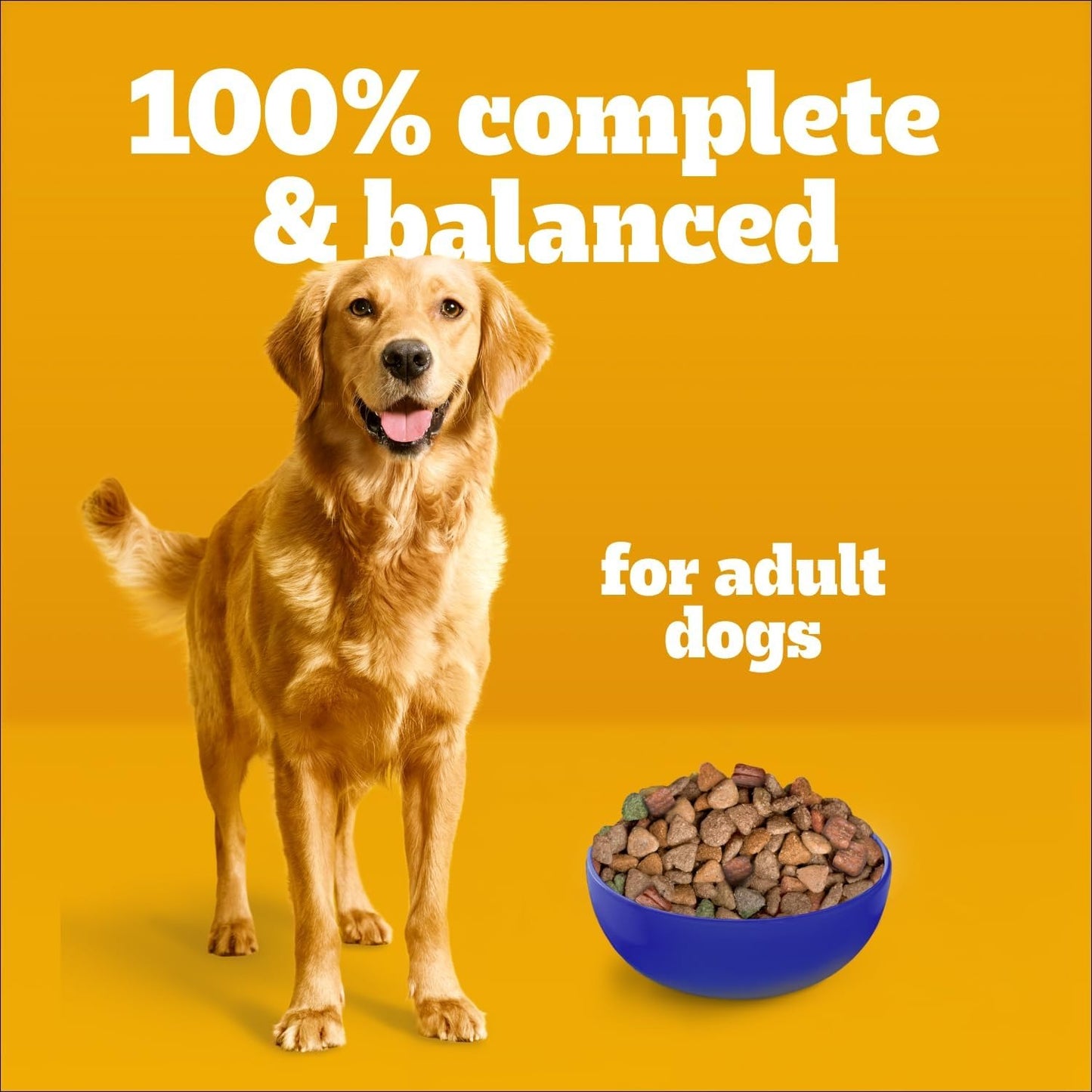 PEDIGREE VITALITY+ Dry Food For Adult Dogs – Roasted Chicken & Vegetable Flavour - Supports Strong Bones and Healthy Teeth – With Calcium, 20kg Bag
