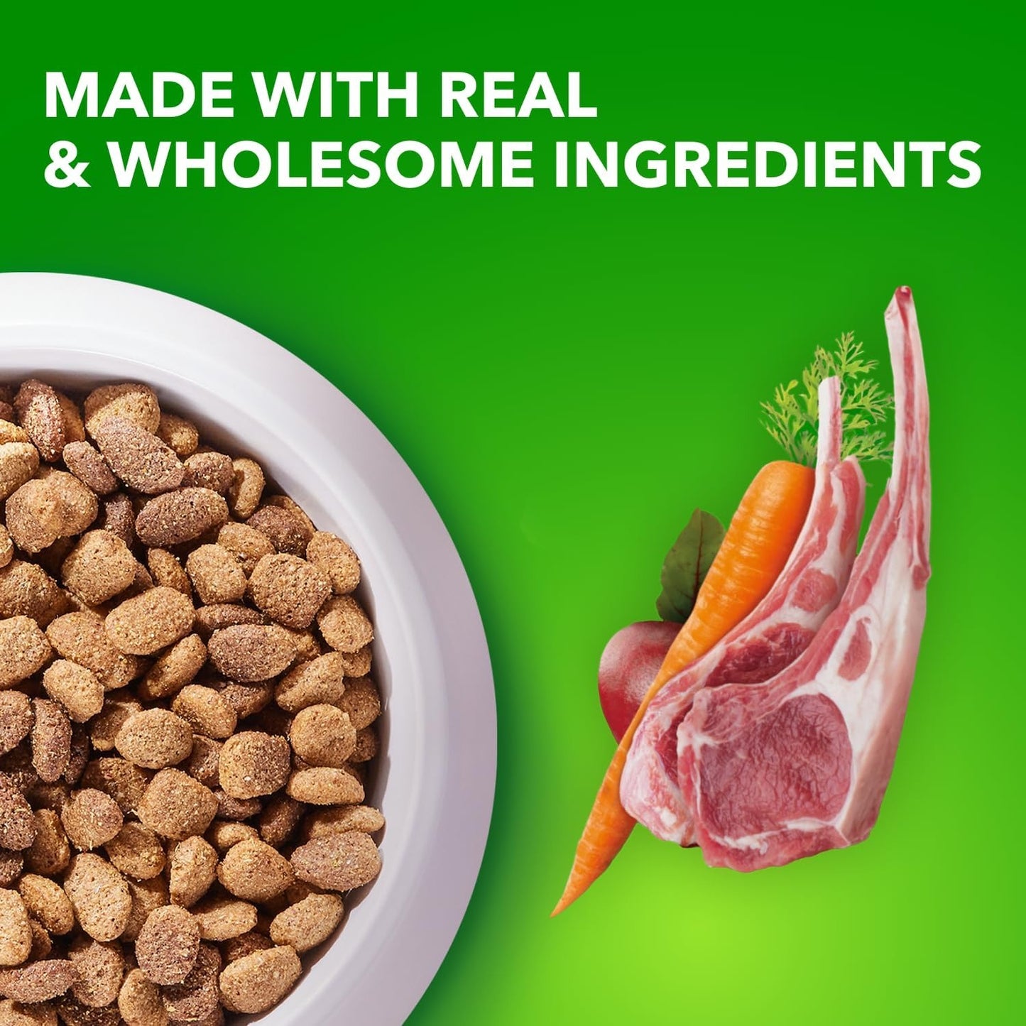 IAMS Proactive Health Minichunks Dry Dog Food – Lamb & Rice Recipe – 13.6KG (30LB) Bag