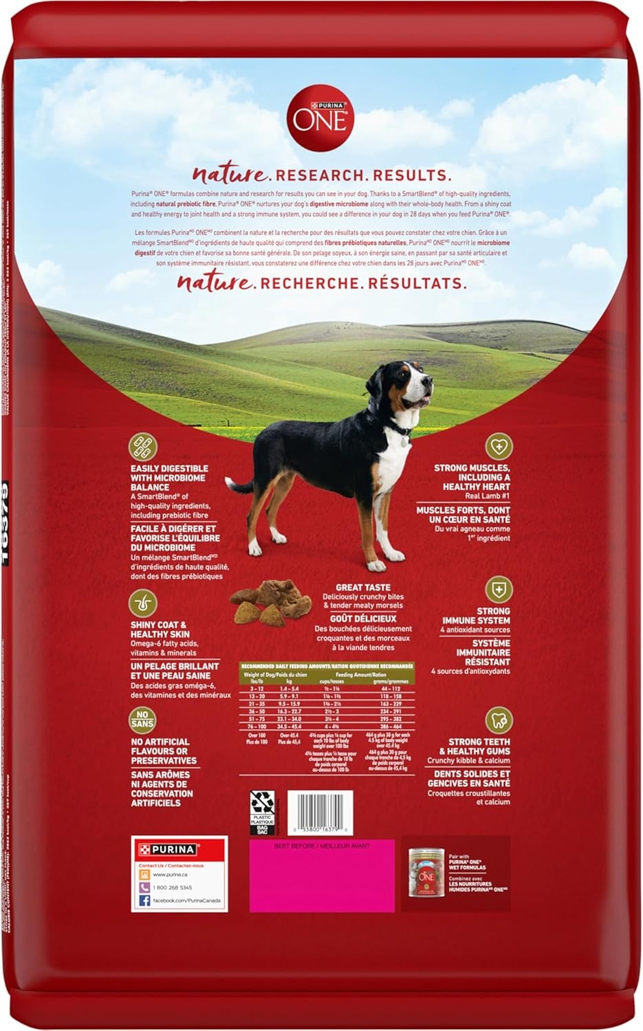 Purina ONE Dry Dog Food, Lamb & Rice - 14 kg Bag