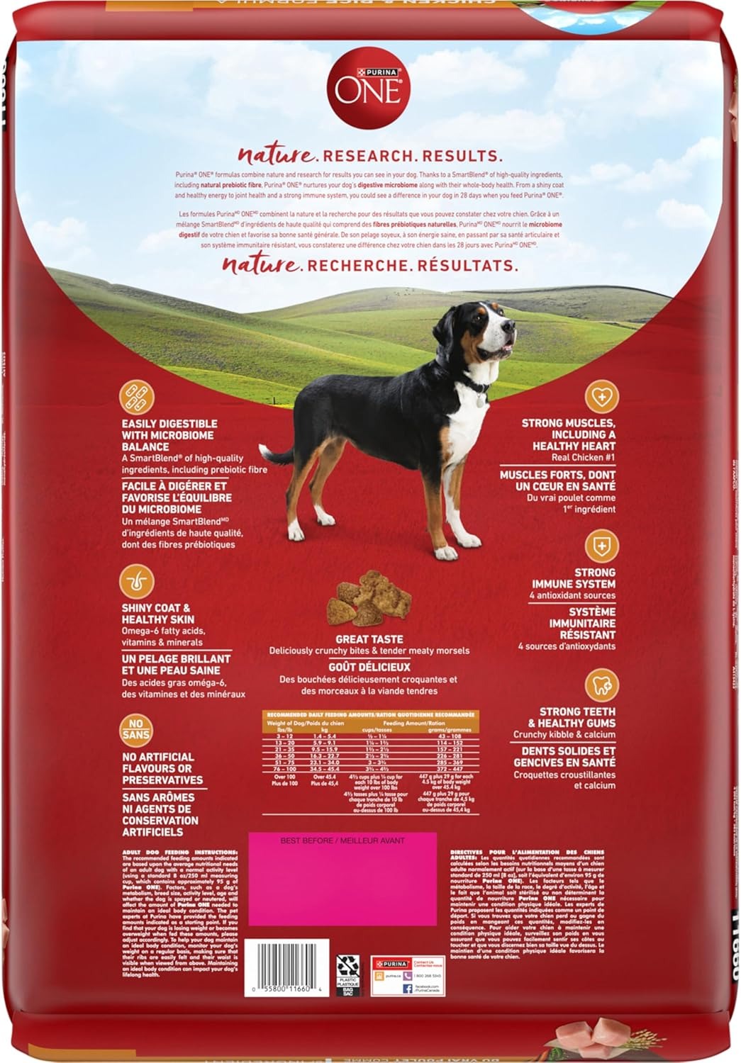 Purina ONE Dry Dog Food, Chicken & Rice - 14 kg Bag