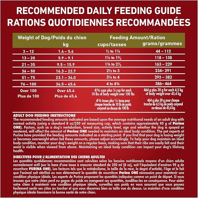 Purina ONE Dry Dog Food, Lamb & Rice - 14 kg Bag